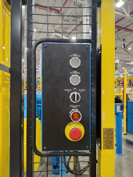 Reel lifter control panel and safety control panel for reel lifter